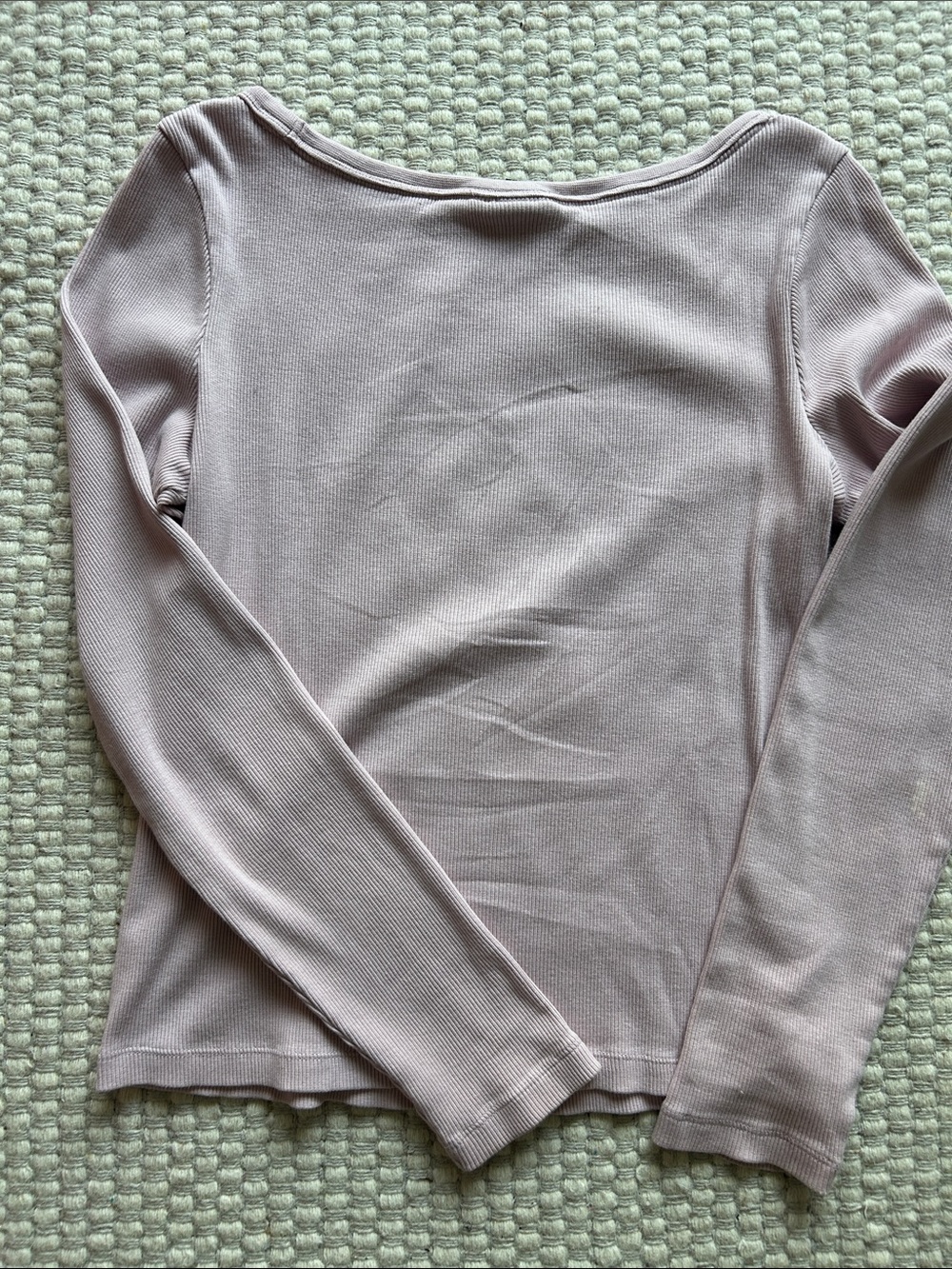 Universal Thread Pink Ribbed Long Sleeve Top - Picture 4 of 4